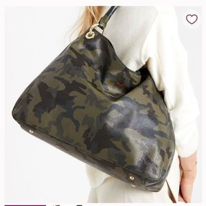Mark and Graham leather camo bag